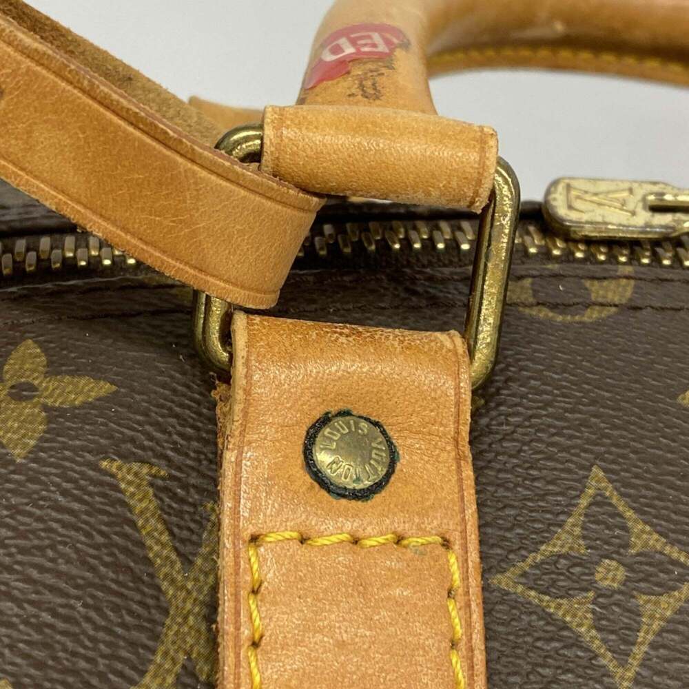 LOUIS VUITTON Brown Monogram Keepall 55 Boston Bag - Picture 11 of 12
